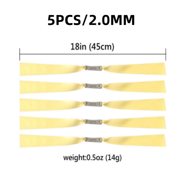 1.2/1.5/2.0mm Slingshot Gun Flat Rubber Band 5PCS - Image 2