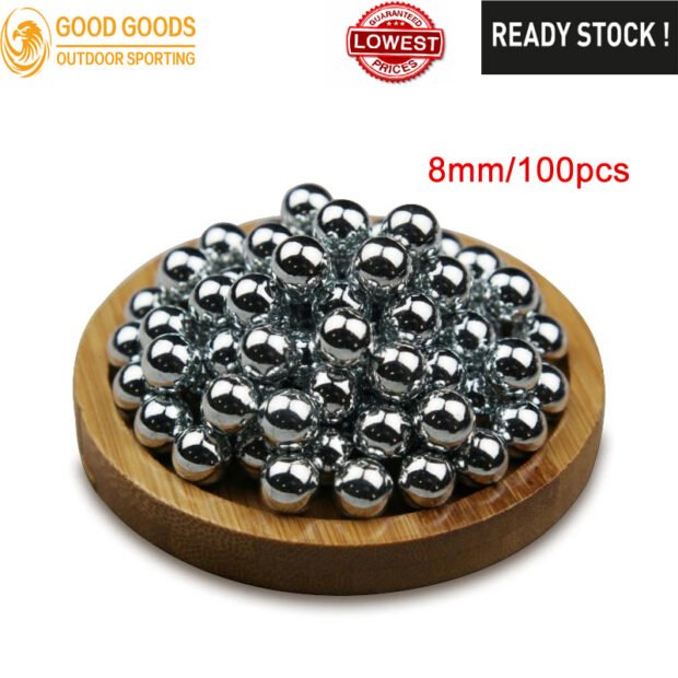 8MM/100pcs Steel Ball Bullets Ammo