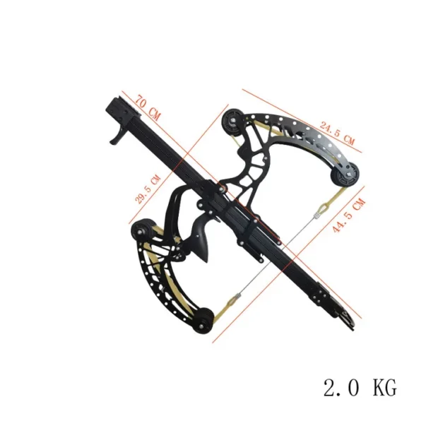 High Power Laser All Metal Slingshot High-precision Hunting Steel Ball Slingshot Composite Bow Steel Mini Composite Bow Set - Image 3