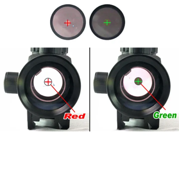 1X40RD Tactical Holographic Reflex Red Green Dot Sight Lighted Scope - Image 3