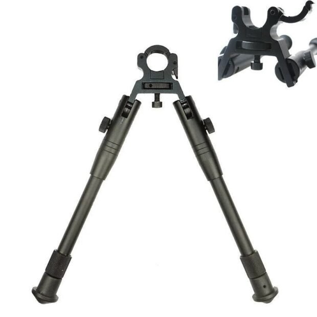 6-9" Tactical Hunting Rifle Clamp-On Mount Bipod - BP-39MINI,Black - Image 4