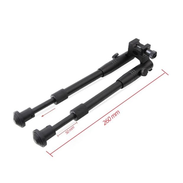 6-9" Tactical Hunting Rifle Clamp-On Mount Bipod - BP-39MINI,Black - Image 6