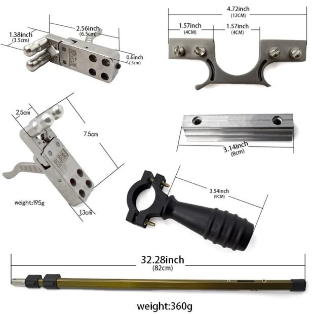 Retractable Long Rod High-Power Rubber Band Slingshot - Image 3