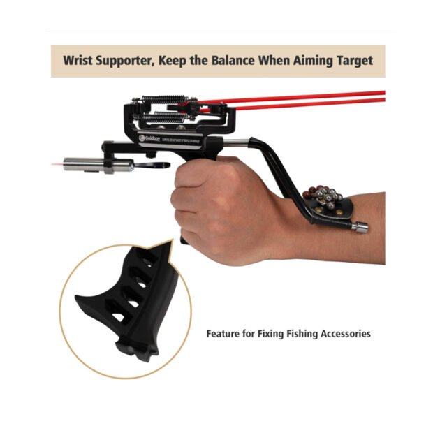 Competitive hunting slingshot can use swim bladders or steel balls - Image 5