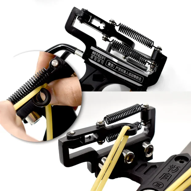 Competitive hunting slingshot can use swim bladders or steel balls - Image 6