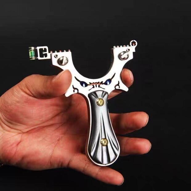 Stainless Steel Bow Head High End Metal High Power Slingshot Outdoor Shooting Hunting Slingshot Catapult
