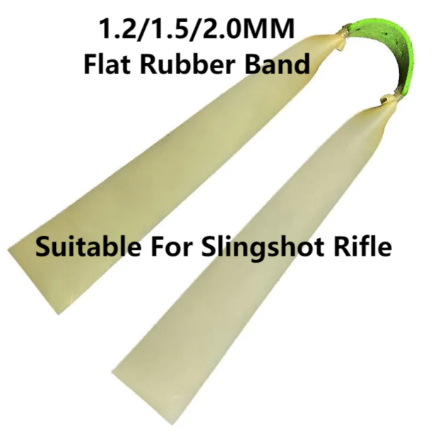 1.2/1.5/2.0mm Slingshot Gun Flat Rubber Band 5PCS