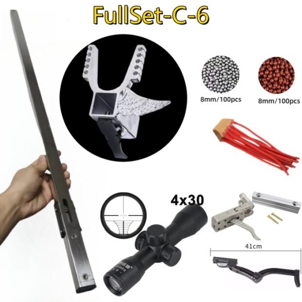 DIY Stainless Steel Tube Slingshot Rifle Full Set - Image 36