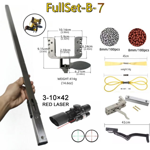 DIY Stainless Steel Tube Slingshot Rifle Full Set - Image 30