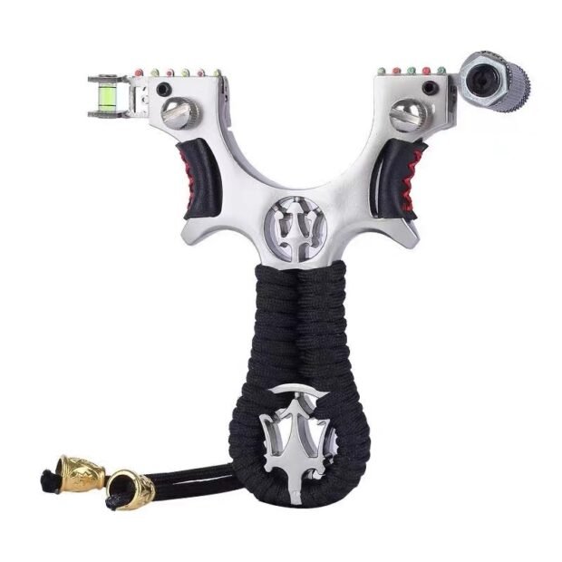 Alloy material slingshot with laser powerful catapult laser slingshot fast pressure slingshot for sale