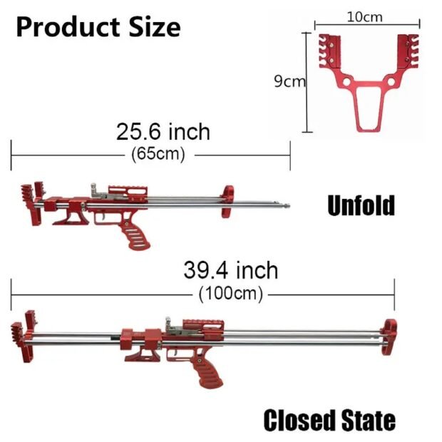 2024 Falcon Metal SlingShot Rifle Red/Black - Image 5